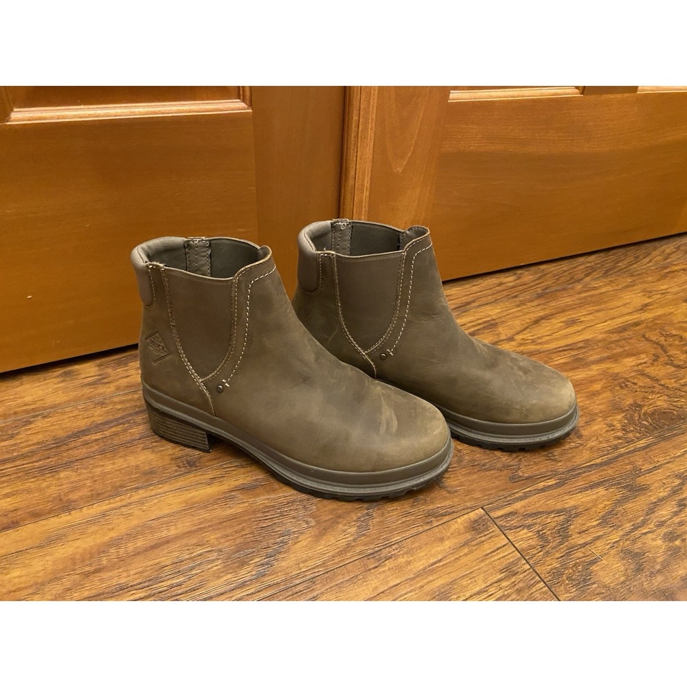 Original Muck Liberty Chelsea Taupe Womens Brown Leather Chelsea Boots 9